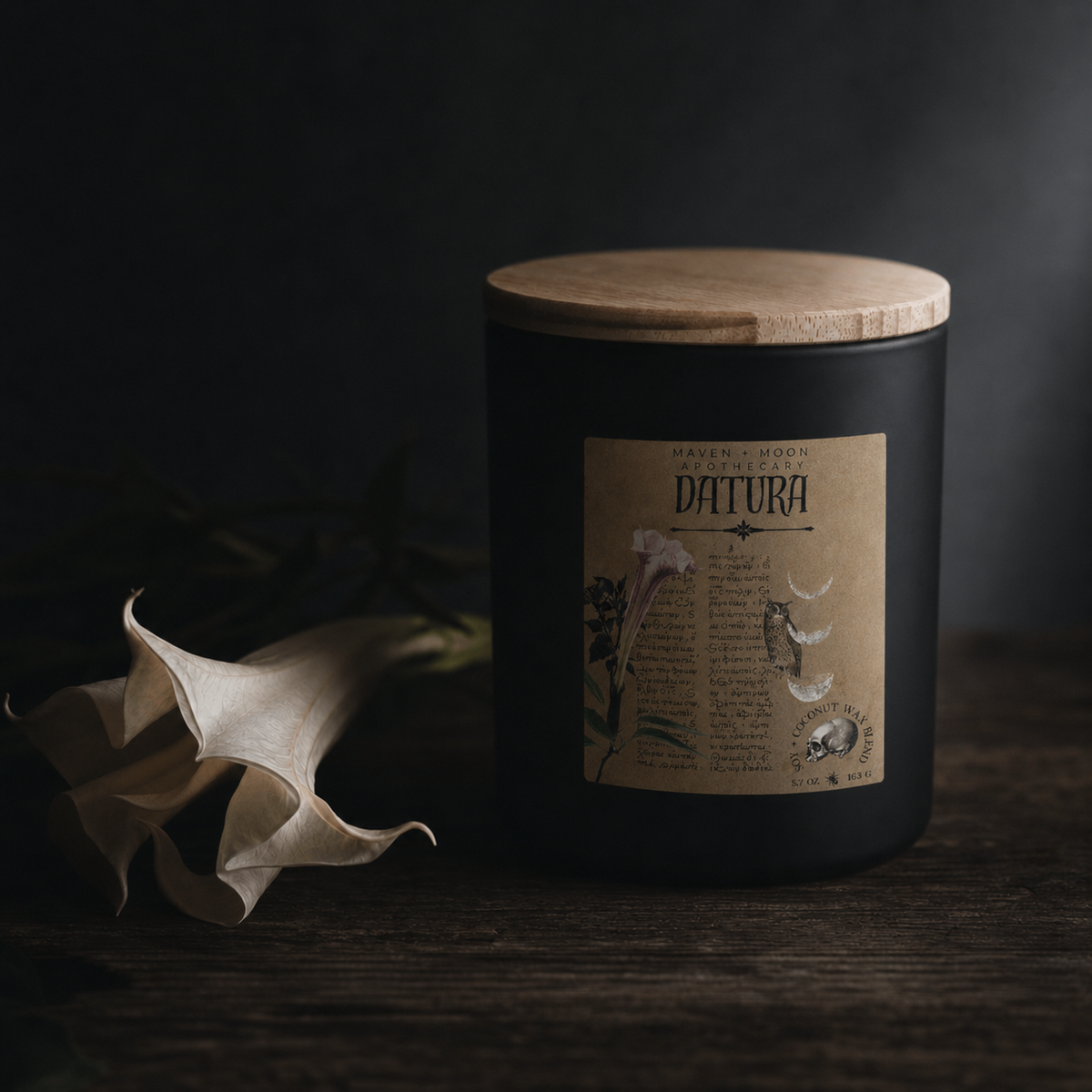 Datura Botanical Candle | Baneful Herbs Collection | 5.75 oz