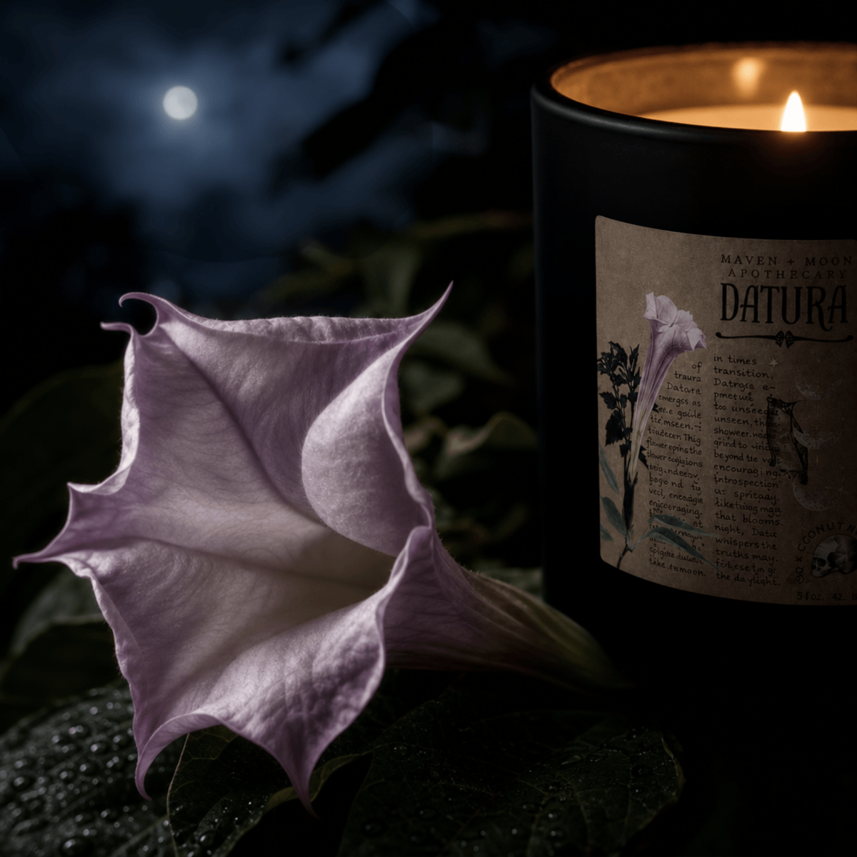 Datura Botanical Candle | Baneful Herbs Collection | 5.75 oz