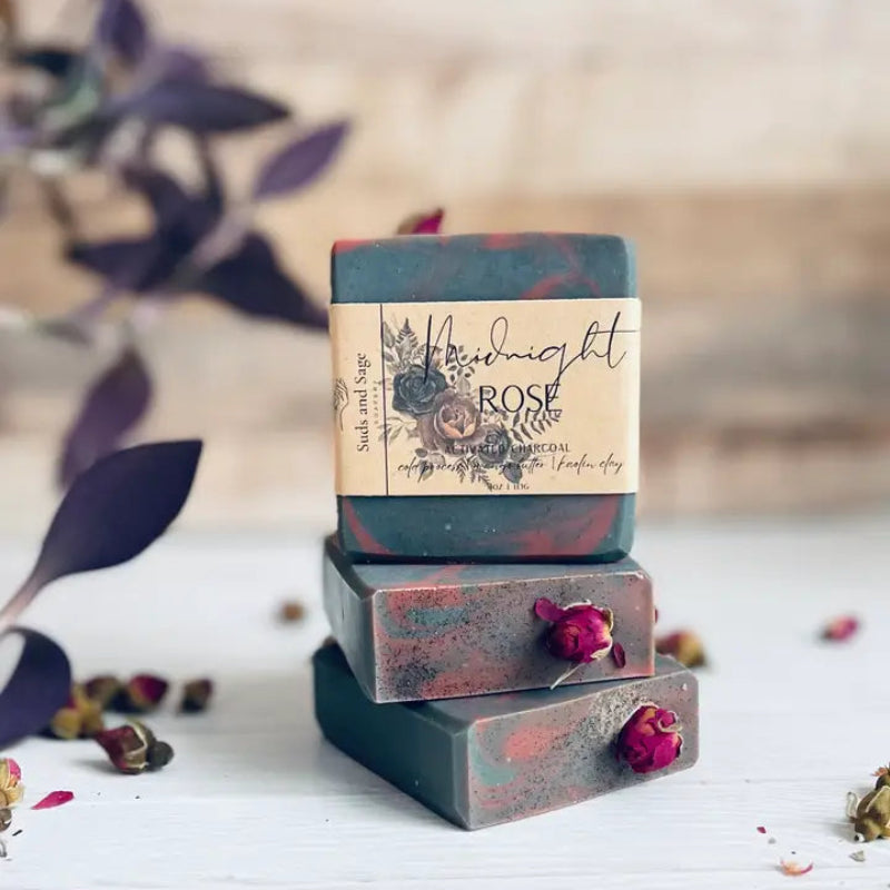 Rose Soaps- Midnight &amp; Pink Quartz