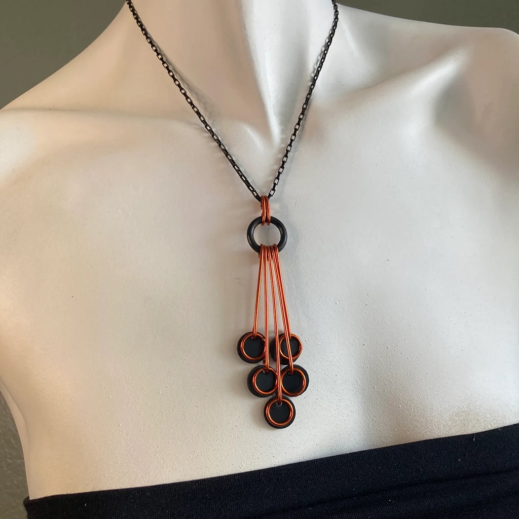 Fire//Sunspot on Black Stainless Chain