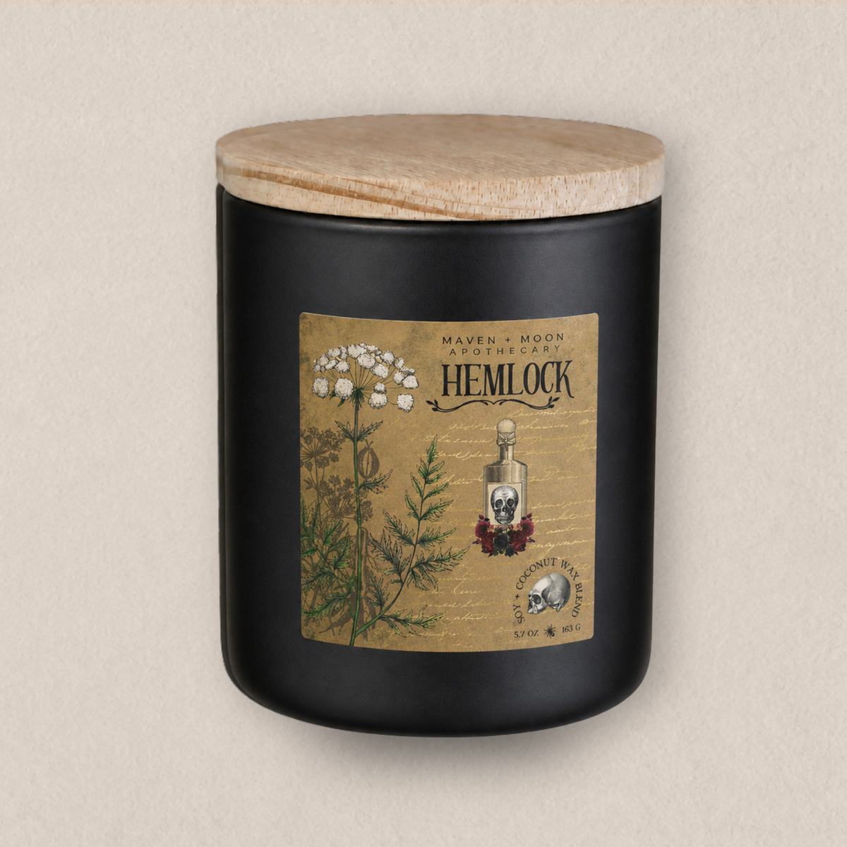 Hemlock Candle | Baneful Herbs Collection | 5.75 oz