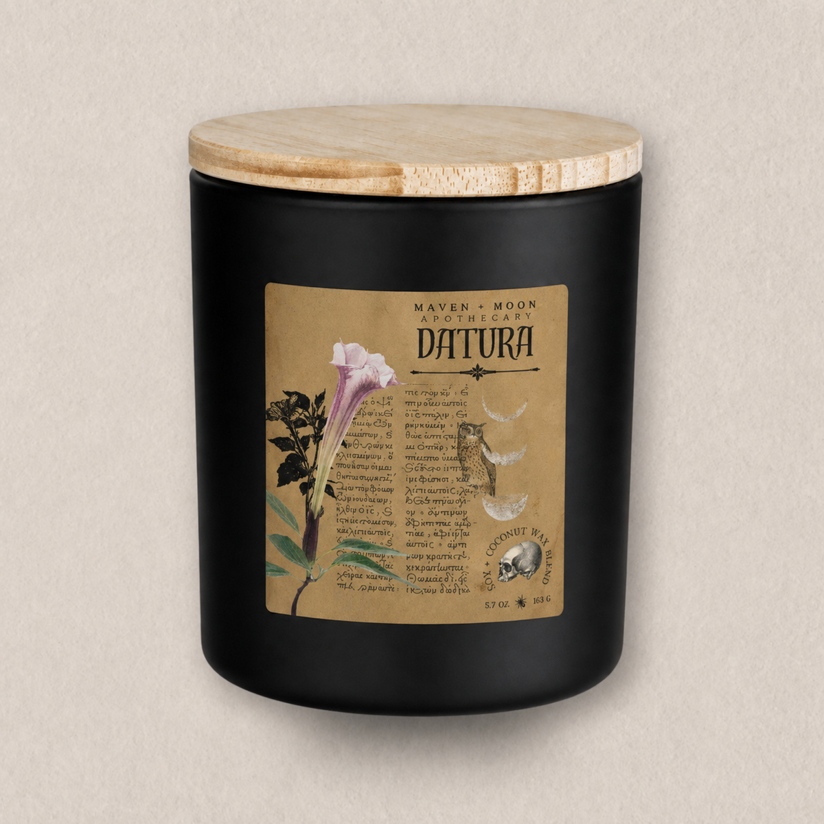 Datura Botanical Candle | Baneful Herbs Collection | 5.75 oz