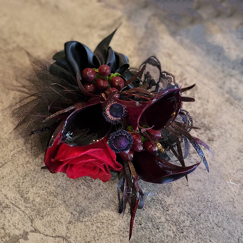 Gothic Mix Corsage, Boutonniere or Set