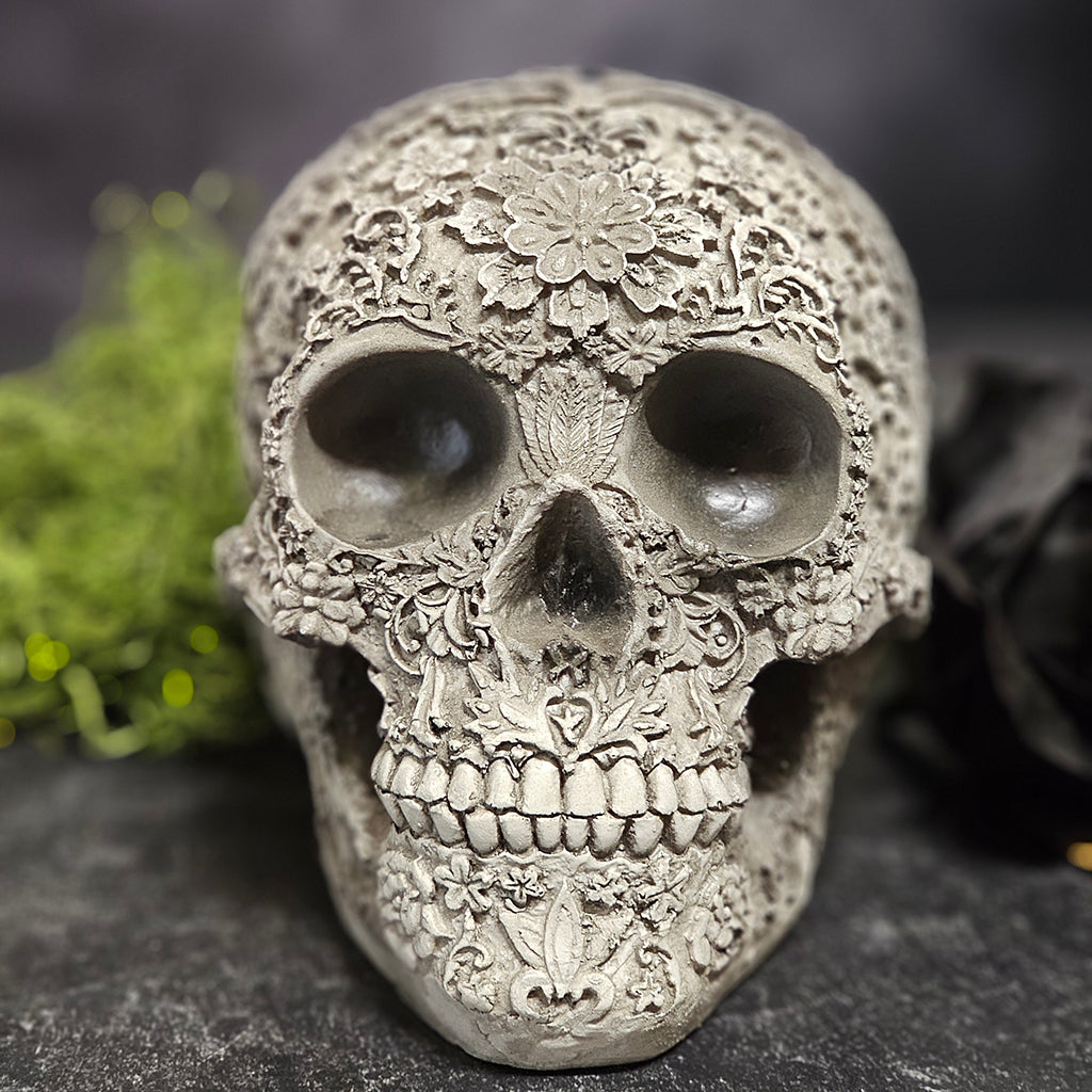 Sugar Skull- White/Grey