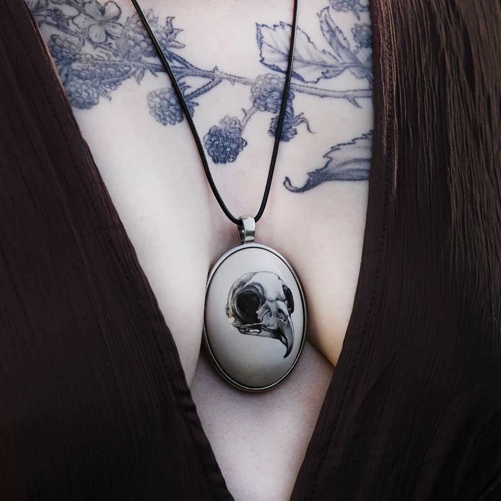 Laura Zindel Owl Skull Pendant