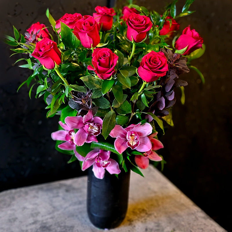 Luxe Dozen Rose Arrangement