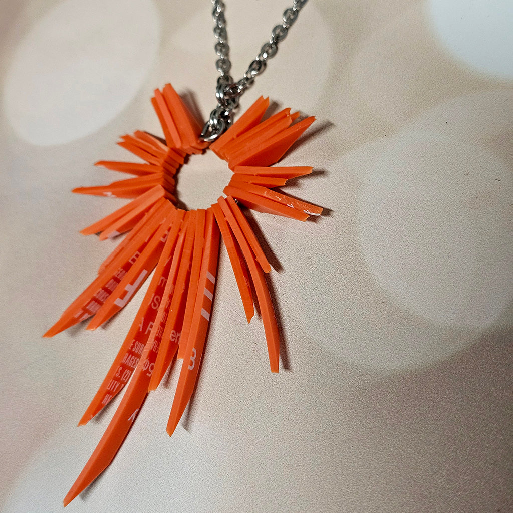 SPIRIT | SUNBURST ADJUSTABLE NECKLACE - ORANGE