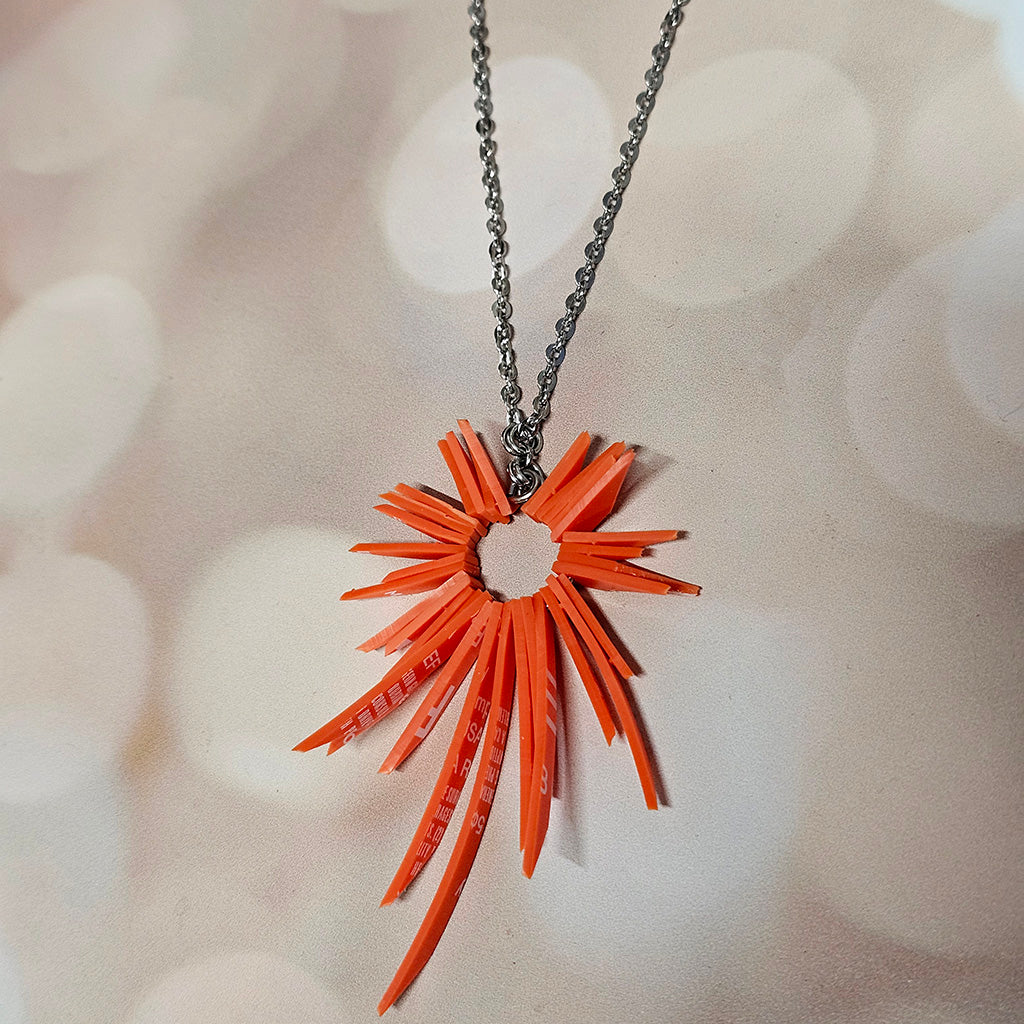 SPIRIT | SUNBURST ADJUSTABLE NECKLACE - ORANGE