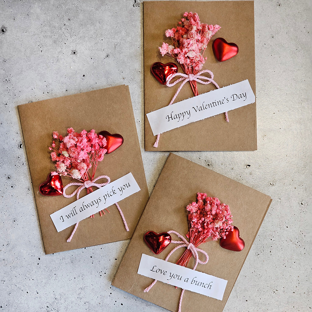 Handmade Valentine Cards- 3 Styles