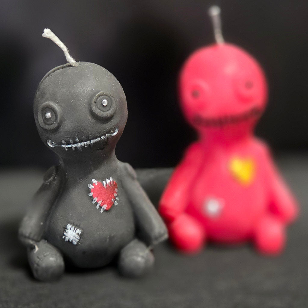 Voodoo Doll Candles (Pink and Black)