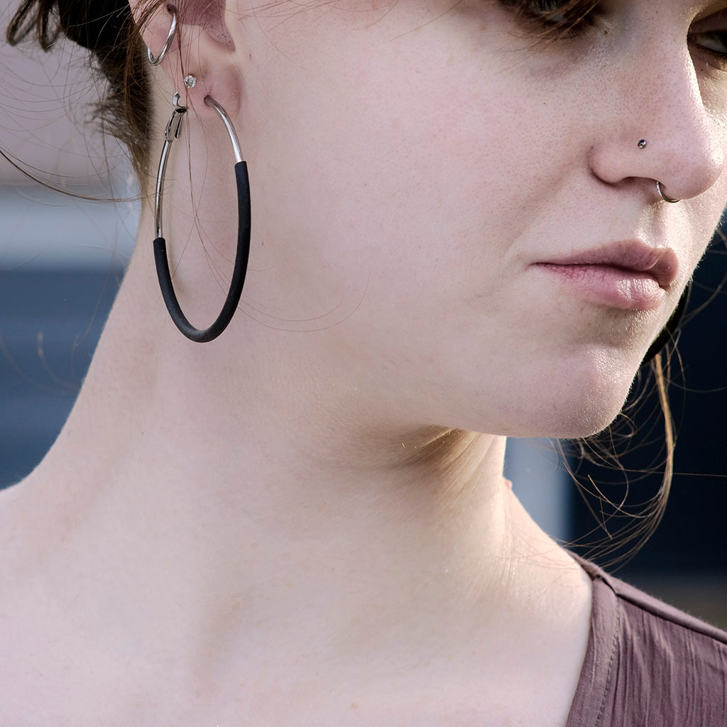 Streamline Roundtrip Hoop Earrings- 2 Sizes