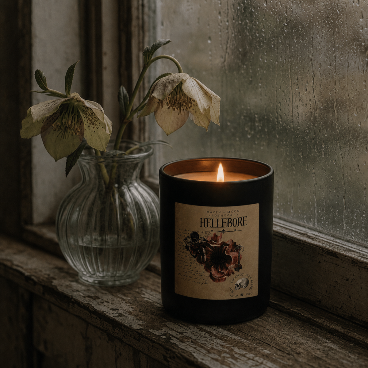 Hellebore Botanical Candle | Baneful Herbs Collection | 5.75 oz.