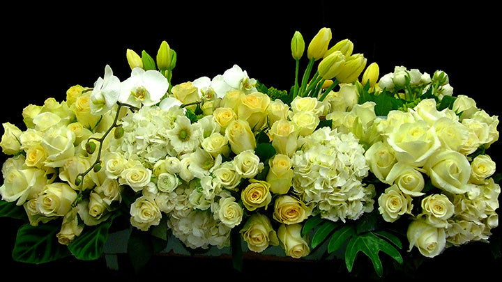 garden elegance casket spray Modern Garden Casket Spray