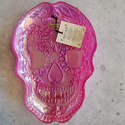 Glass Skull Plates- 6 colors