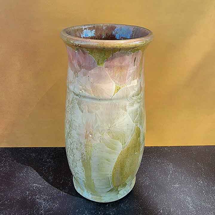 River Pottery Small Vase (Pink &amp; Gold)